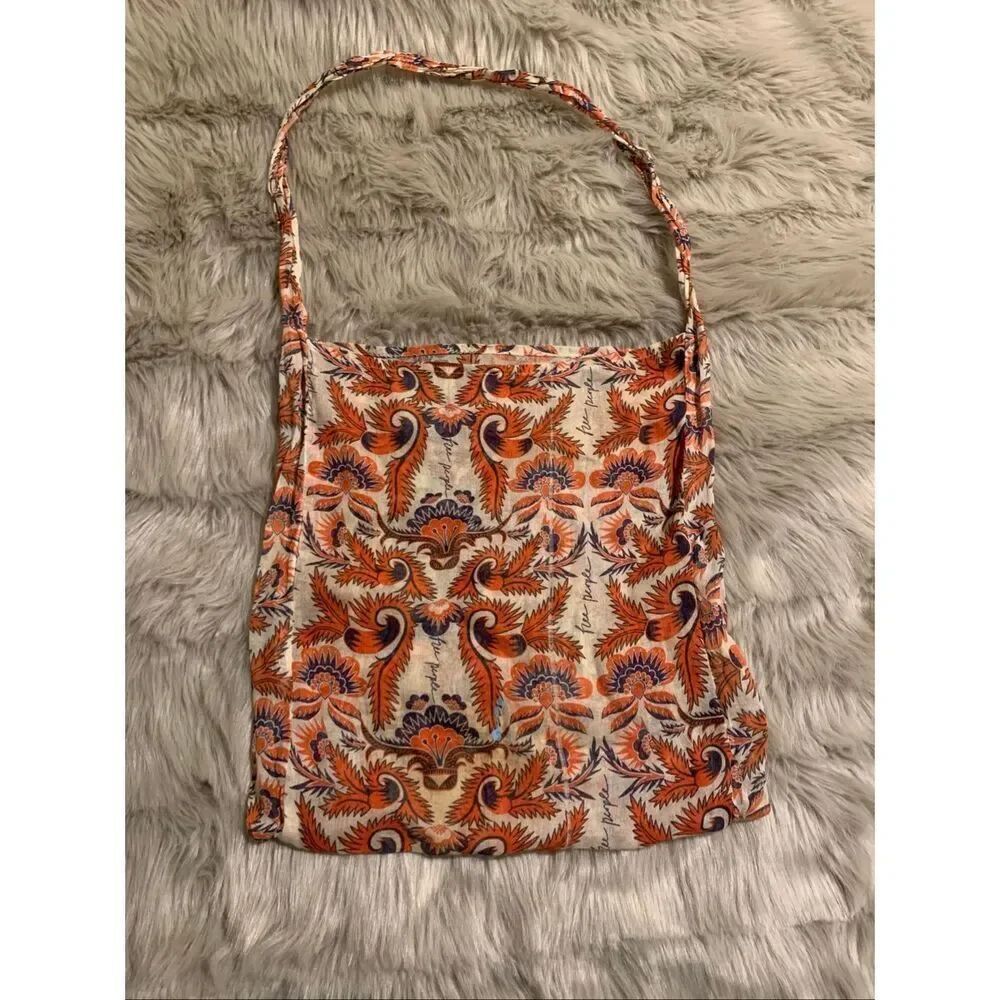 Vibrant floral design free people summer tote